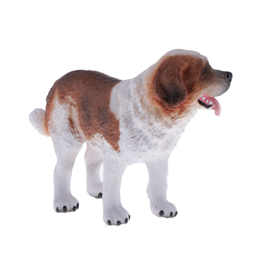 Figurines d&#39;animaux sauvages en plastique, modèle de jouet pour enfants, Collection réaliste: Saint Bernard