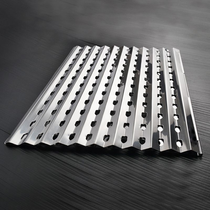 Stainless Steel Foldable BBQ Barbecue Grill Mat Camping Cooking Plate Non-stick Y5GA