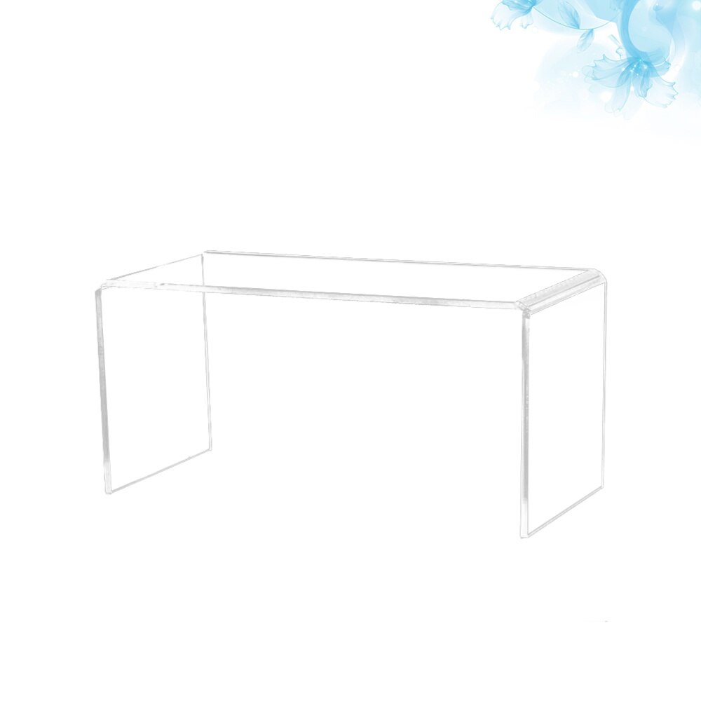 3 Pcs U Shaped Acrylic Storage Rack Clear Shelf Display Stand Desktop Organizer Holder for Model Bag Shoes - Size L