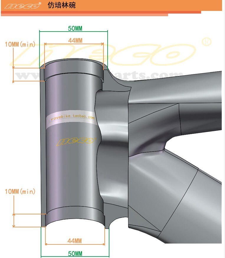 Neco bearing Headset integrated Threadless 1.125 1 1/8 44 44mm for VPA41 28.6 Straight Frok MTB Headset Road Bike