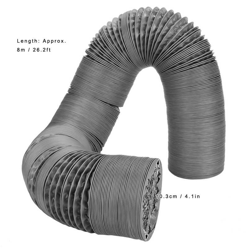 Thickened Double Layer Aluminum Foil Flexible Ducting Ventilation Telescopic Exhaust Hose for Ventilator Diamete 100,8 Meters