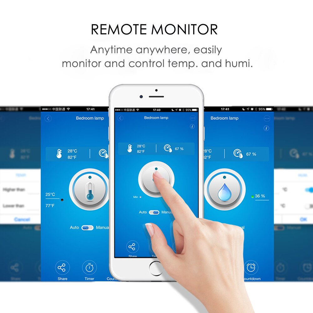 Sonoff-interruptor inteligente TH16 TH10 con Wifi, 16A, 10A, Sensor de monitoreo de temperatura y humedad, Automatización del hogar inteligente