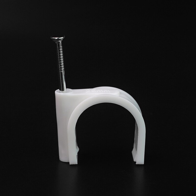 100PCS Round Cable Wire Clips 4mm 6mm 8mm 10mm Cable Management RG6 CAT6 RJ45 Electrical Wire Cord Tie Holder Circle Cable Clips