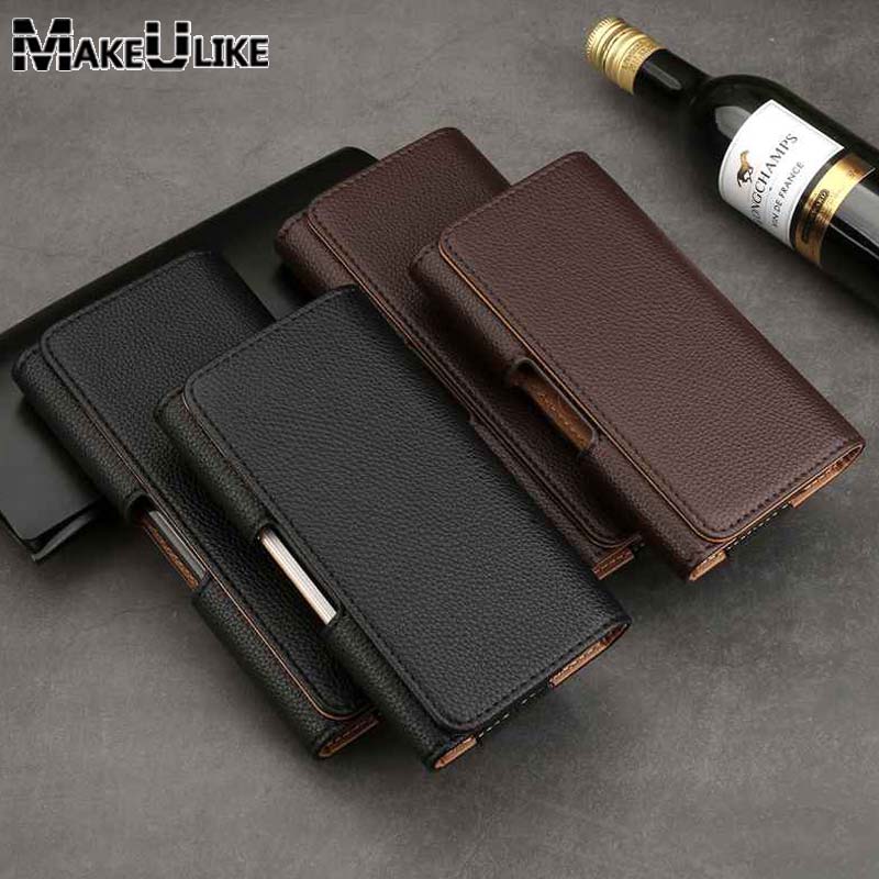 Leder Tasche fallen Für Xiao mi rot mi Hinweis 7 K20 Profi fallen Telefon Tasche Litch Gürtel Clip Universal- Halfter für Xiao mi mi 8 mi 9 SE fallen