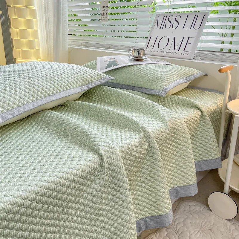 Cool gevoel bonenkoelmat, ijsboon effen kleur airconditioningmat, dubbellaagse zomermat.