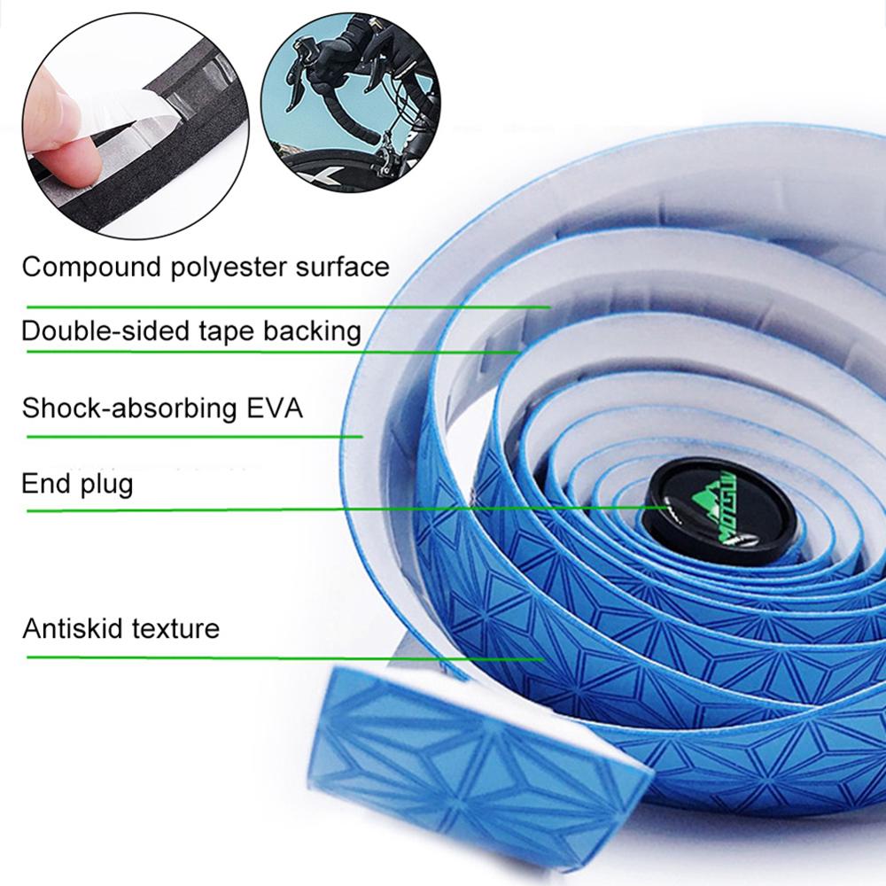 21.5*3cm Road Bicycle Handlebar Tape Belt Cycling Handle Bar Grip Wrap Anti-slip Anti-sweat Strap 2 Bar Bike Accessories