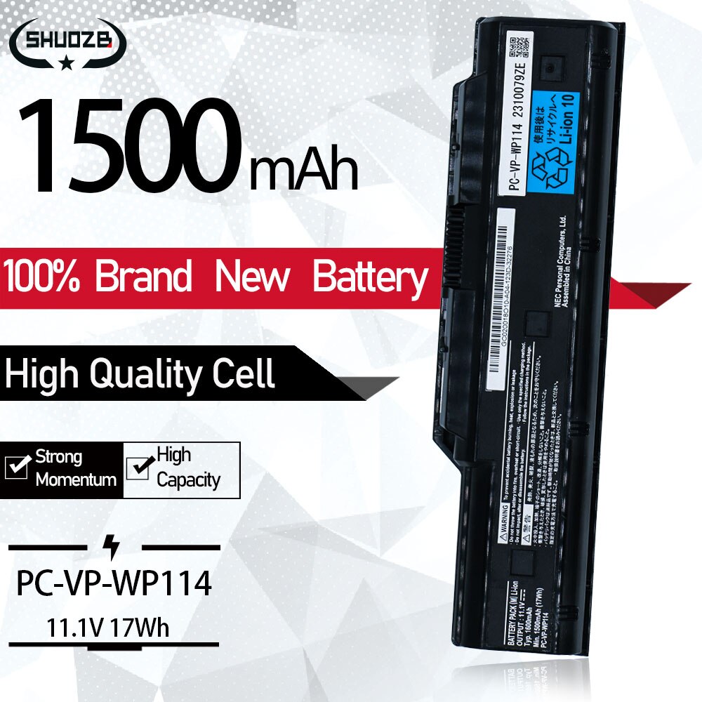 NEC Laptop Battery For PC-VP-WP114 PC-VP-WP12 PC-VP-WP104 PC-VP-WP103 OP-570-76979 OP-570-77003 OP-570-76978 PC-VP-WP127