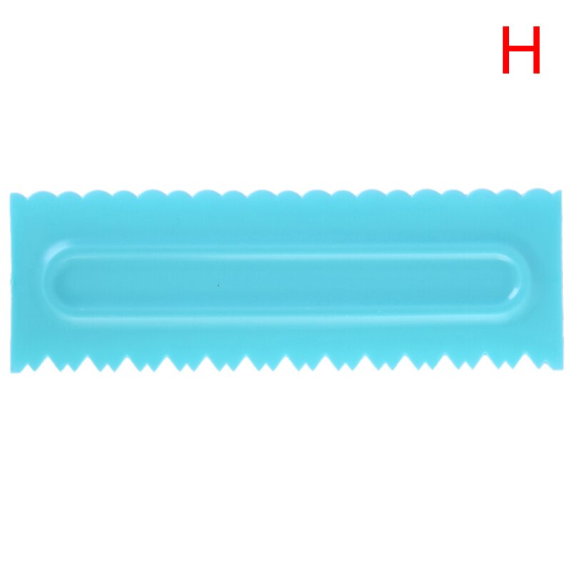 1 stuk crèmeschraper onregelmatige tanden rand mallen diy schraper taartdecoratie fondant gebak uitstekers bakspatels gereedschap: H