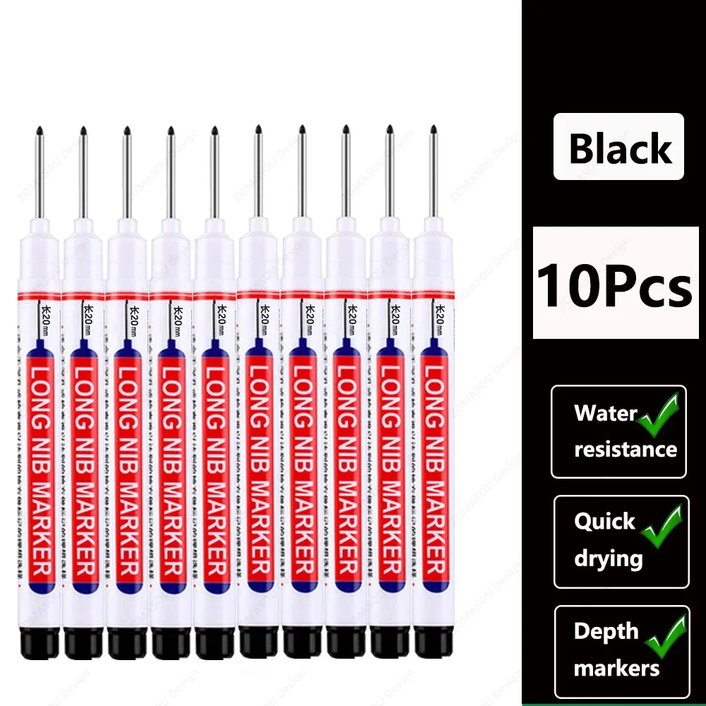 Long Tip Marking Pen 20mm High Visibility Ink, Fast-Drying Permanent with Ergonomic Grip for DIY Craft & All-Surface Woodworking: light green