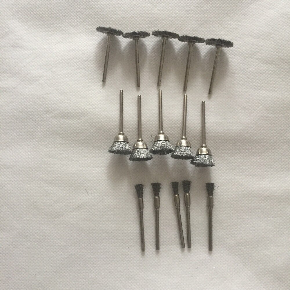 30 pièces en acier fil roue brosse dremel outils accessoires outil rotatif pour mini perceuse outils électrique bavure abrasif tête ensemble ébavurage