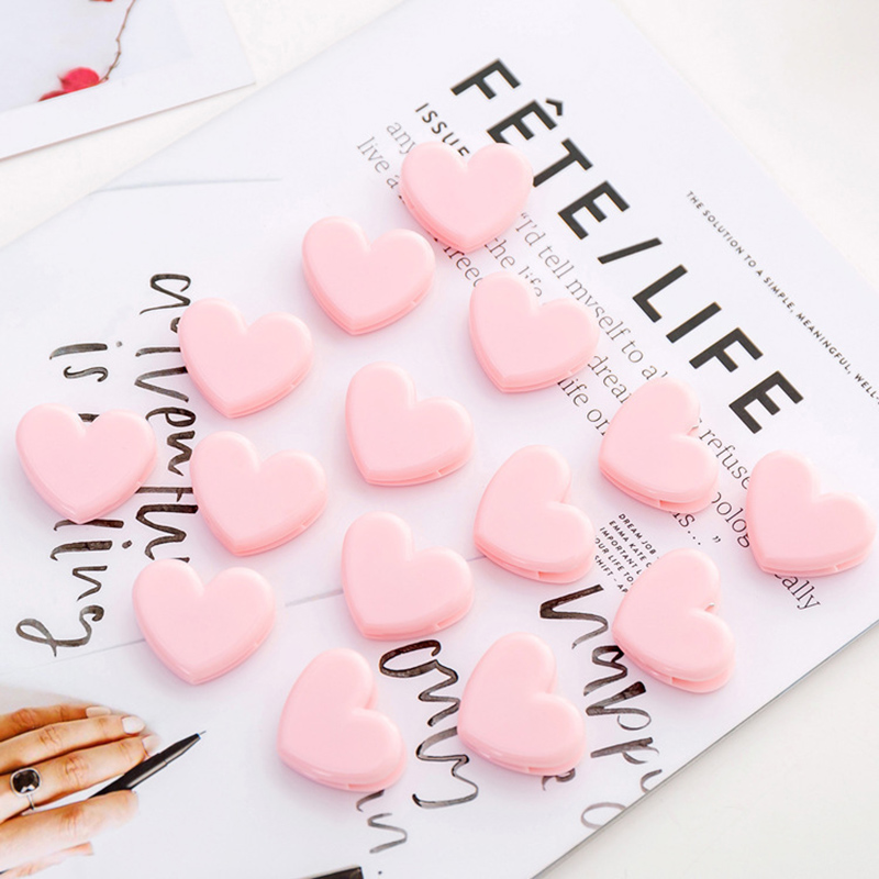 Pink Clip Heart-shaped Clips Postcard Photo Clamp Photography Decor DIY Shooting Background Props LED Lamp Softbox Accessories: LIGHT BLUE