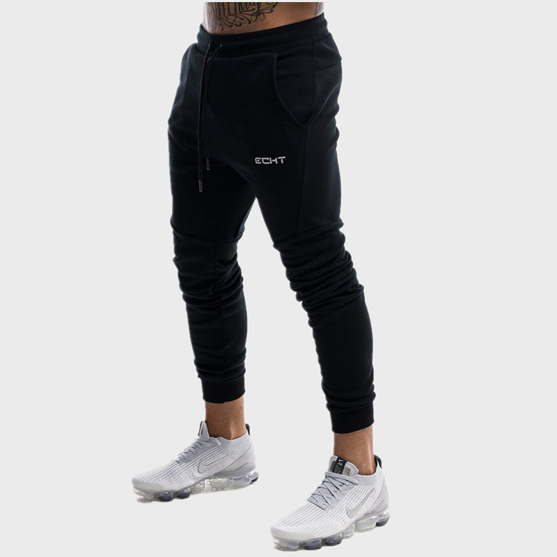 Jogging Broek Mannen Effen GYM Training Broek Rits Sportkleding Joggers Sport Broek Mannen Lopen Vloeken Broek Broek Joggingbroek: Black / XL