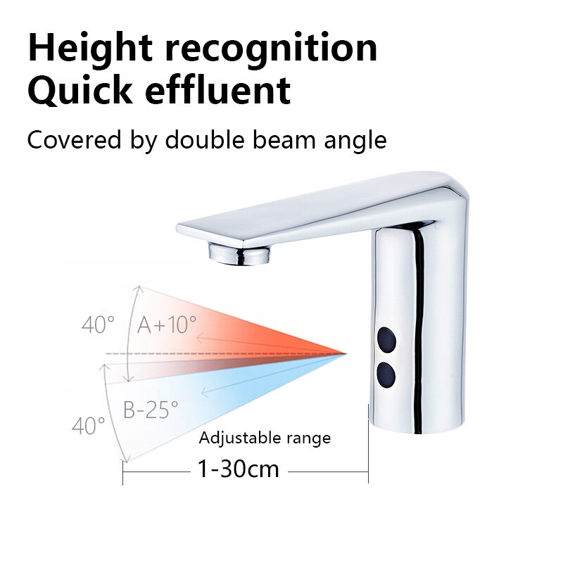 Infrared Sensor Mixer Tap Faucet Bathroom Sink Water Faucet Electronic Basin Sense Faucets for The Bathroom Deck mounted