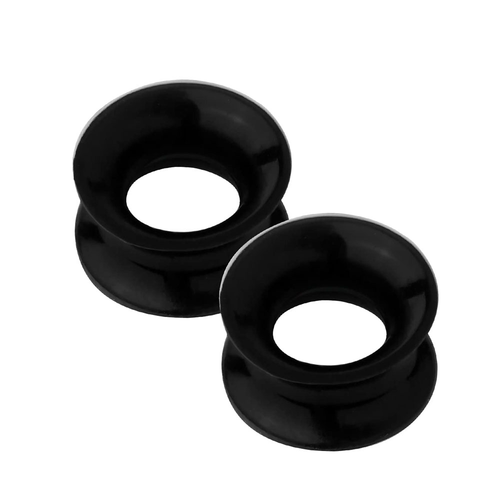 Dilatadores de oreja de silicona para hombres y mujeres, dilatadores flexibles, expansores de doble campana, joyería para Piercing de oreja, 2-8 piezas: Gris / Color dorado