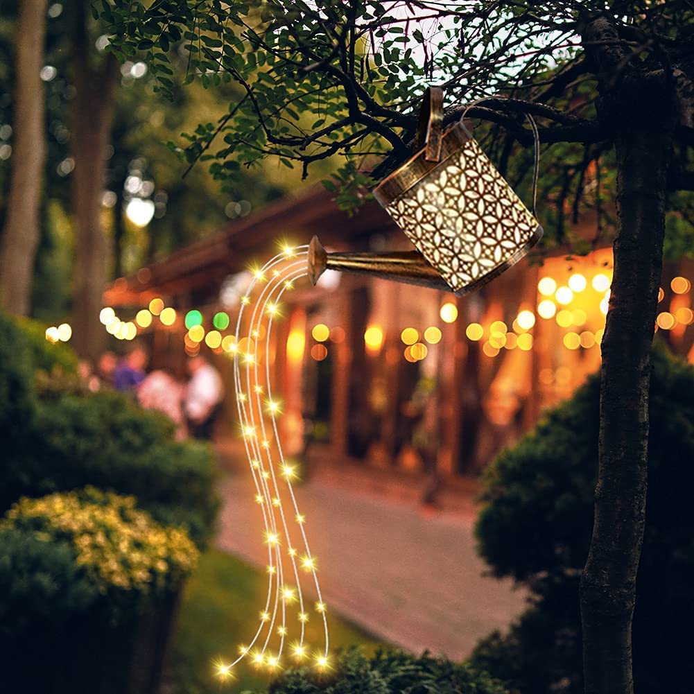 Luces LED de Arte de jardín, regadera Solar de hadas, regadera de riego, cadena de luces de decoración de jardín, nueva
