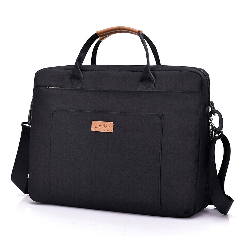 Männer Geschäft Aktentaschen Frauen Büro Reise Bote männer Computer Arbeit Tasche Geschäft Reise Datei Paket Mann Leinwand Laptop Tasche: Schwarz Tasche