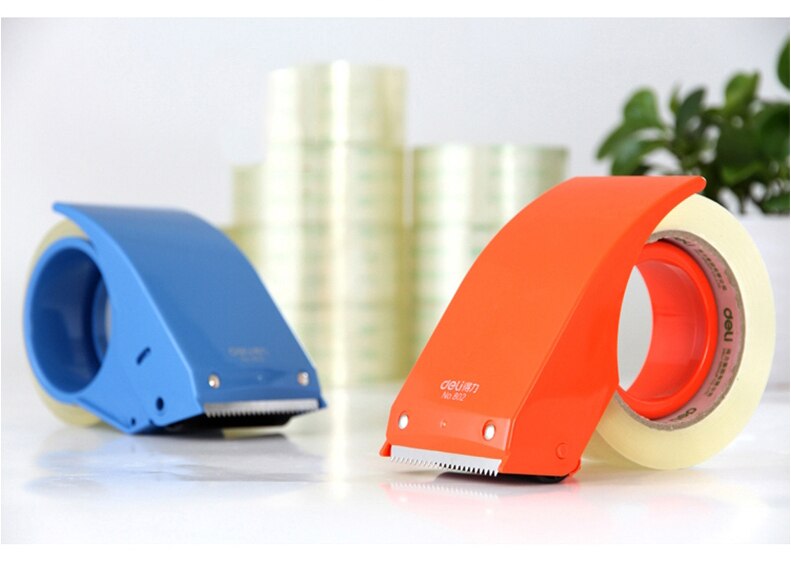1 Stk/partij Draagbare Plastic 60mm Tape Dispenser & Tape Cutter voor School Briefpapier & Office Supply