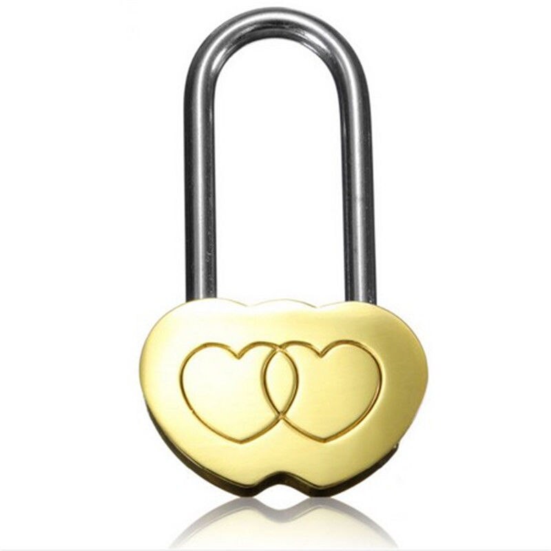Love lock 1PC Padlock Love Lock Engraved Double Heart Valentines Anniversary Day