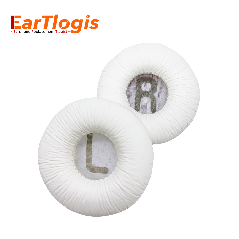 EarTlogis Replacement Ear Pads for SONY WH-CH500 CH 500 Wireless Bluetooth Headset Parts Earmuff Cover Cushion Cups Pillow: Pleats White
