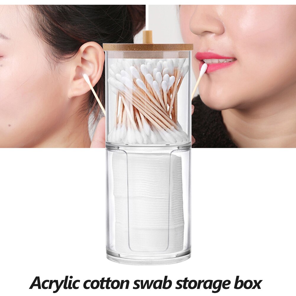 Acryl Wattenstaafjes Houder Transparant Wattenschijfje Opslag Stand Rack Organizer Box Cosmetische Make-Up Case Huishouden Sets