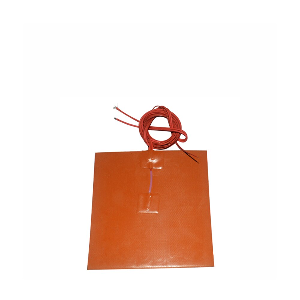 12V 50W 100x100mm Silikon Heizung Pad Heizung für 3d Drucker Wärme Bett 220V 100W: 220V 100W / Orange