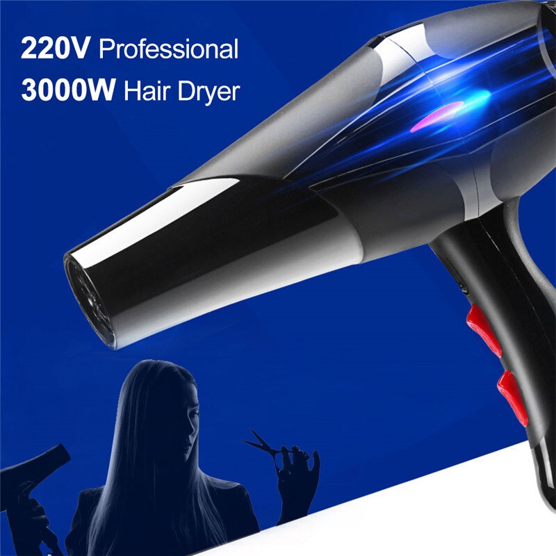 220V Professionele 3000W Haardroger Sterke Power Kapper Salon Styling Tools /Cold Air Föhn 2 snelheidsaanpassing