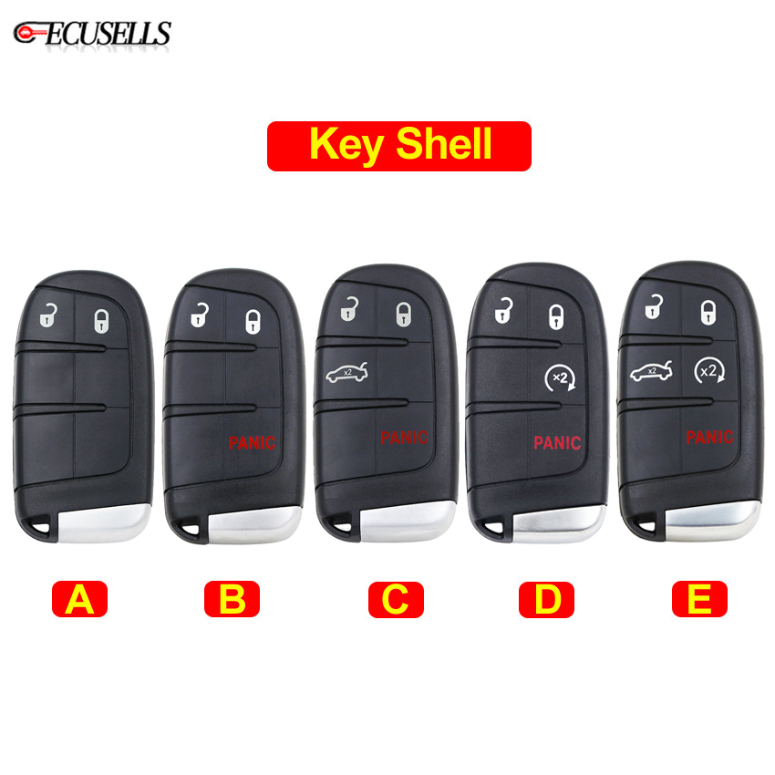 2/3/4/5 Knop Afstandsbediening Sleutel Shell Case Smart Key Behuizing Voor Chrysler 300 Voor Dodge Challenger Charger durango Journey Voor Jeep