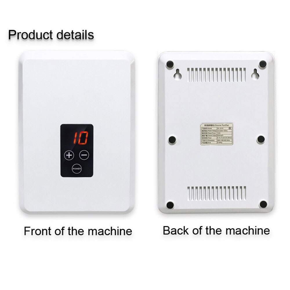 Alanchi generador de ozono 220V 600mg purificador de aire ozonizador temporizador de rueda aceite vegetal carne fresca purificar aire y agua ozono enchufe de la UE