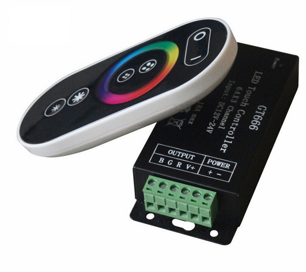 DC12V-24V Led Controller 6Ax3channel 18A RF Wireless Touch RGB Controller Touch Panel Dimmer Voor Led Strip Licht Tape