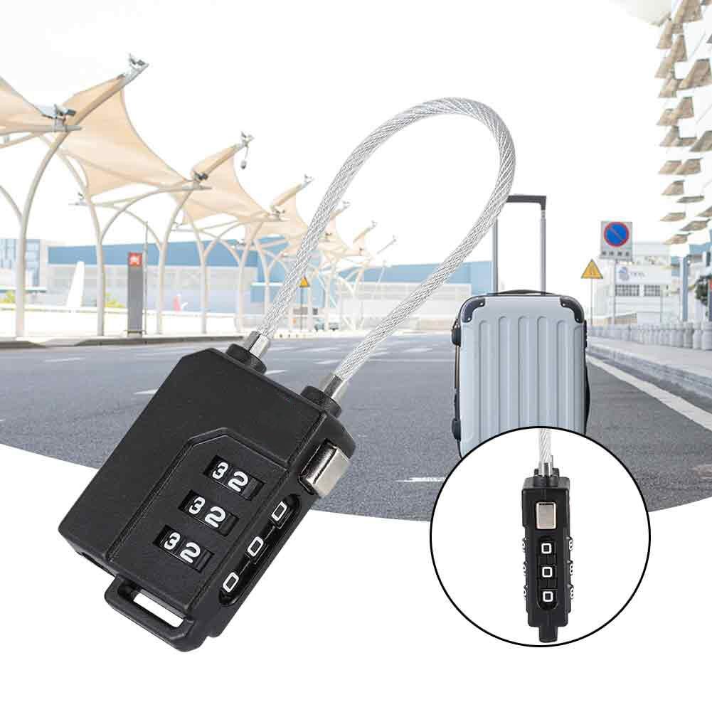 3-Digit Password TSA Steel Wire Lock Customs Code Lock for Travel Suitcase Luggage fechadura digital cerradura inteligente