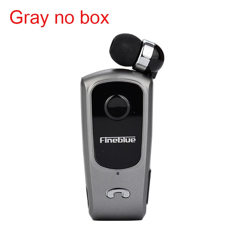 FineBlue F920 Retrattile Auricolari Bluetooth Senza Fili Auricolare Stereo Per Cuffie Microfono Clip di Chiamata di Telefono Portatile: Gray no box