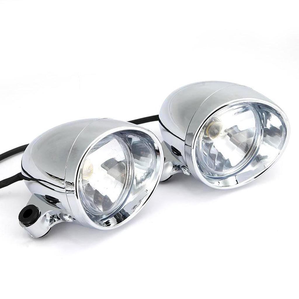 1 Paar 4 Inch Rijden Fog Spot Light Spotlight Koplamp Werk Lamp Universal Voor Alle Motorrijwiel Atv Trucks-chrome
