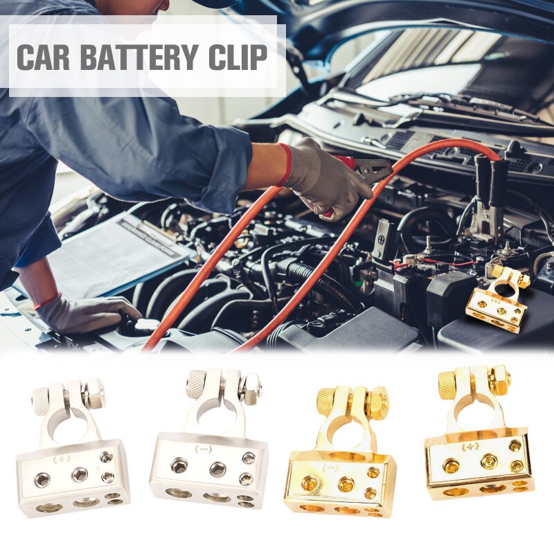 1 Paar Metaallegering Auto Batterij Connector Terminal Klem Positieve Negatieve Auto Vrachtwagen Auto Auto Parts Batterij Terminals