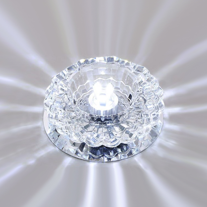Downlight smd 3w 5w led downlights krystal lampe loft spot lys med led driver  ac110v 220v indendørs dekoration