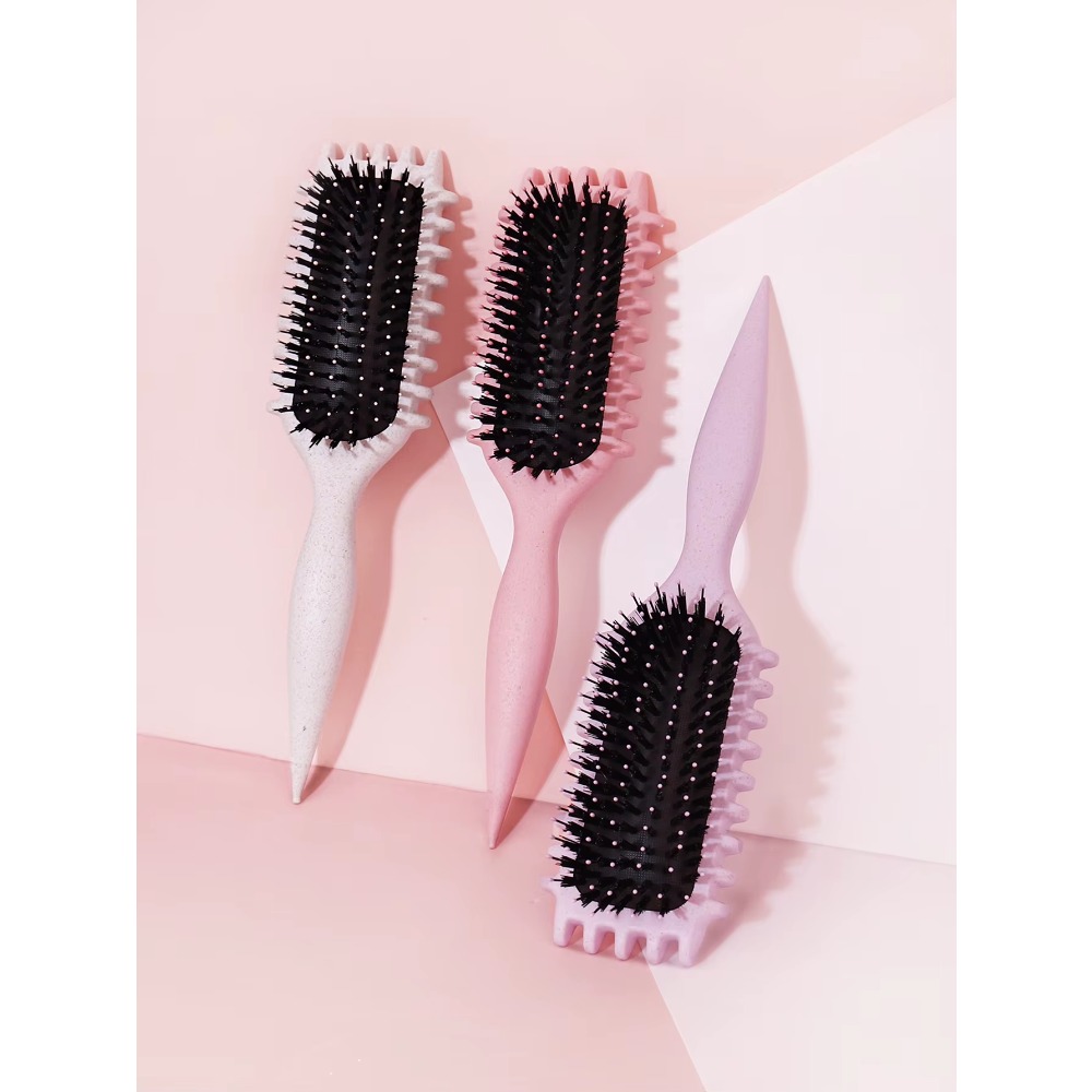 1 Uds. Cepillo de estilismo de definición de cabello rizado, cepillo de pelo para eliminación de arrugas, peine de pelo rizado húmedo enredado, herramienta de estilismo para cabello rizado