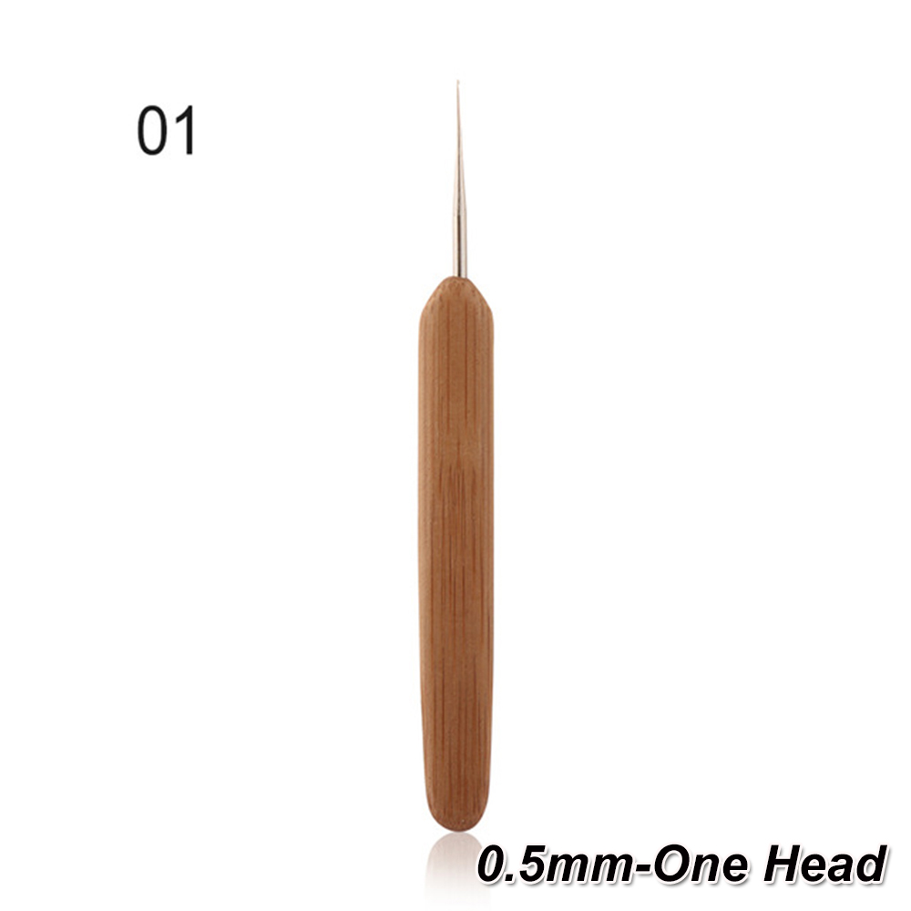 Bambu dreadlock nålverktyg för fläta hantverk smooth touch dreadlock virknål dreads verktyg 0.5mm 0.75mm för hårförlängning: 1