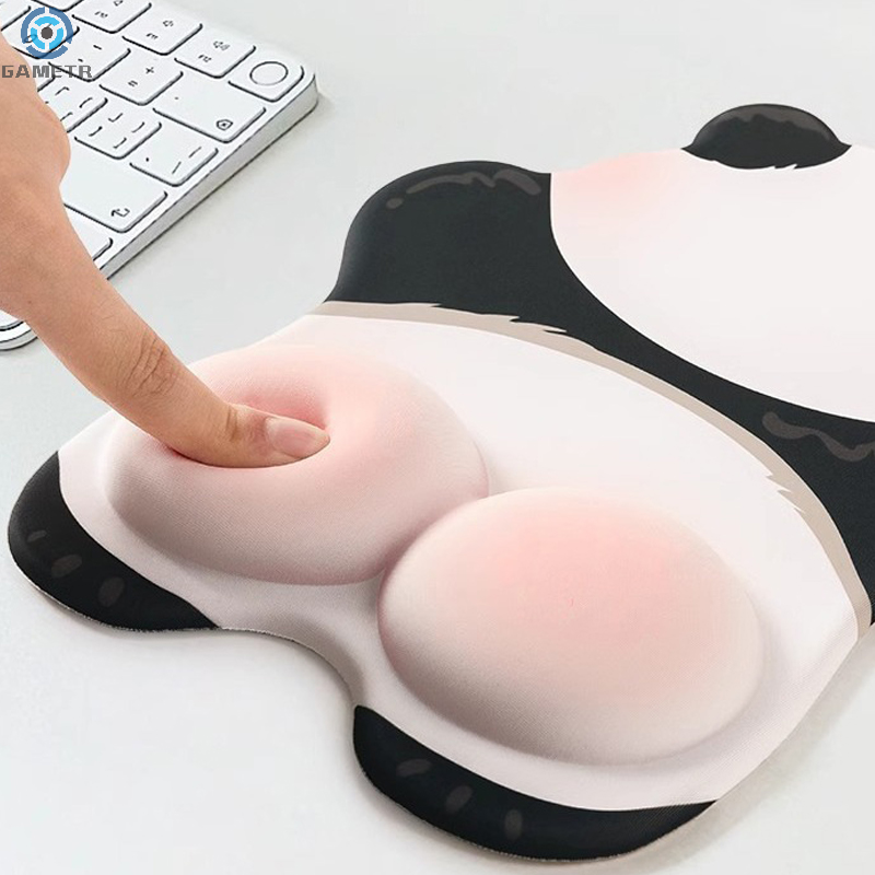 Kawaii Roze Panda Muismat Siliconen Pols Muismat Leuke Antislip Computer Kantoor High-End Muismatten Voor Meisjes