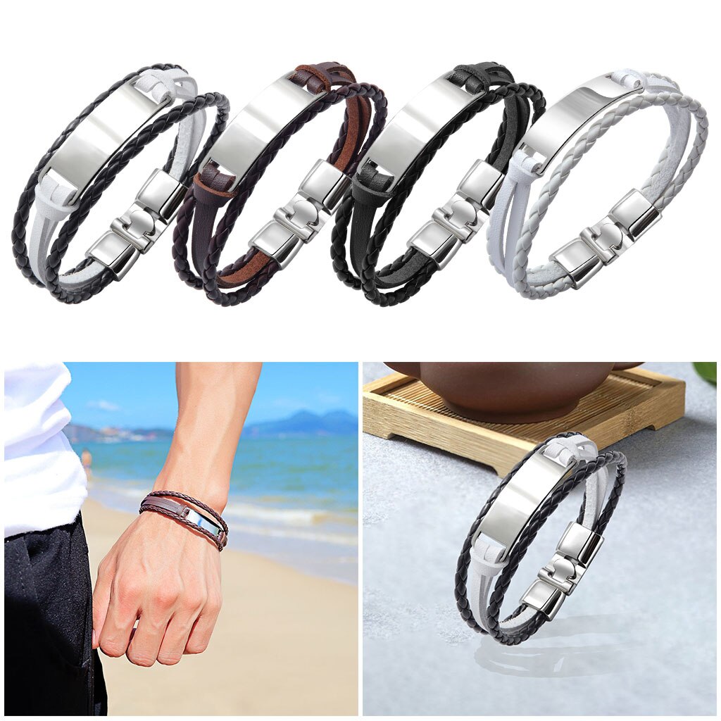 Weave Armbanden Sieraden Bangle Cord Multi Layer Voor Party Verjaardag Mens