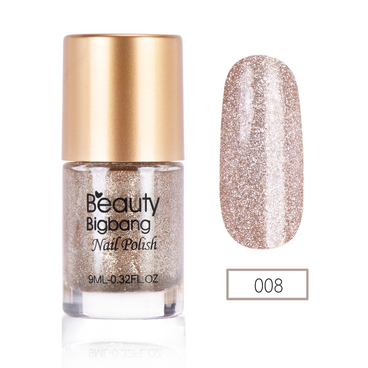 Beautybigbang 9 Ml Nagellak Diamanten Shiny Glitter Mooie Vrouwelijke Nail Lak Vernis Polish Manicure Nail Art Decoratie: 08