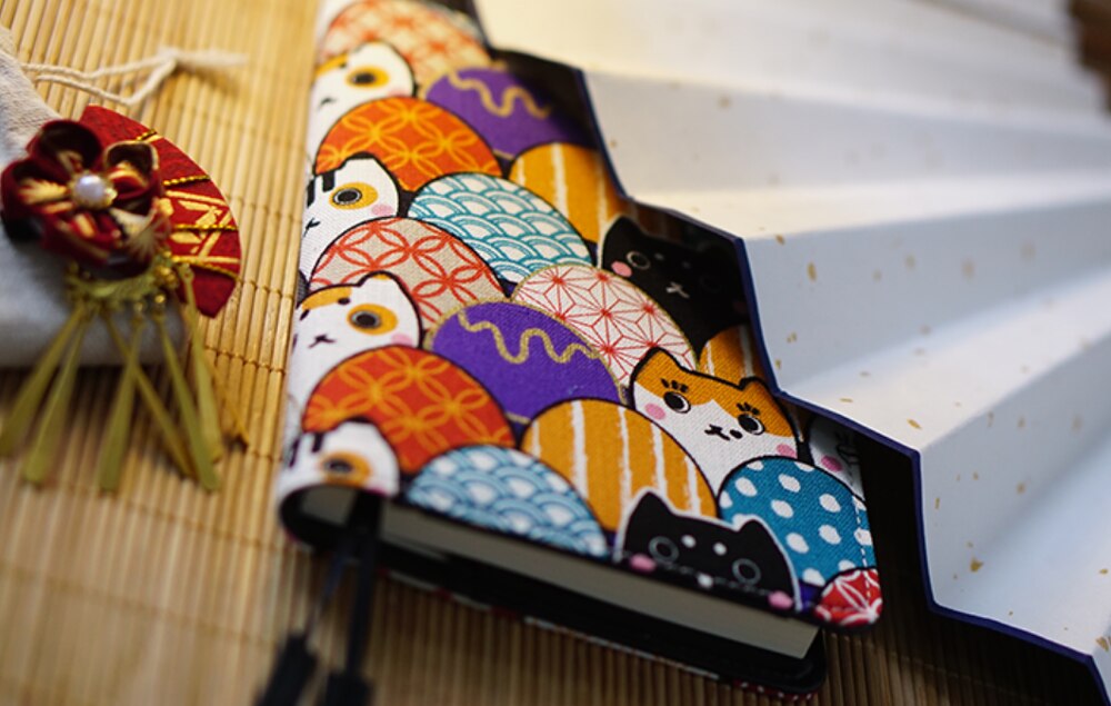 japan A6 B6 a5 notebook stationery diary billbook hobo specifications cover japanese style cover Fabrics cats