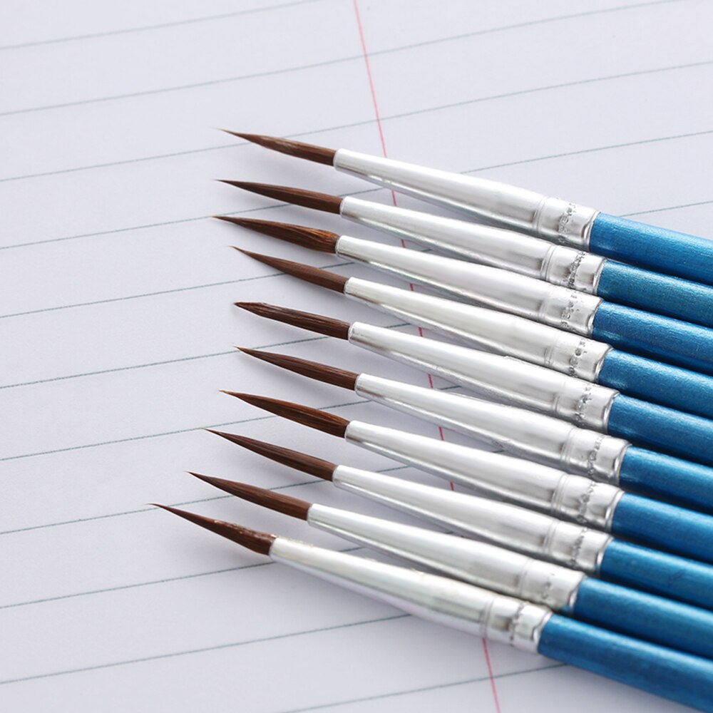 Pluma de dibujo de línea, pincel de pastelería de fibra de nailon, herramientas de decoración de pasteles, punta de punto, suministros para hornear, 10 Uds.