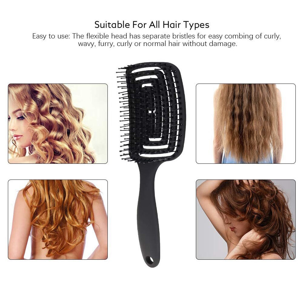 Peigne à dents larges côtes peigne grande dent évent brosse à cheveux antistatique peigne ensemble