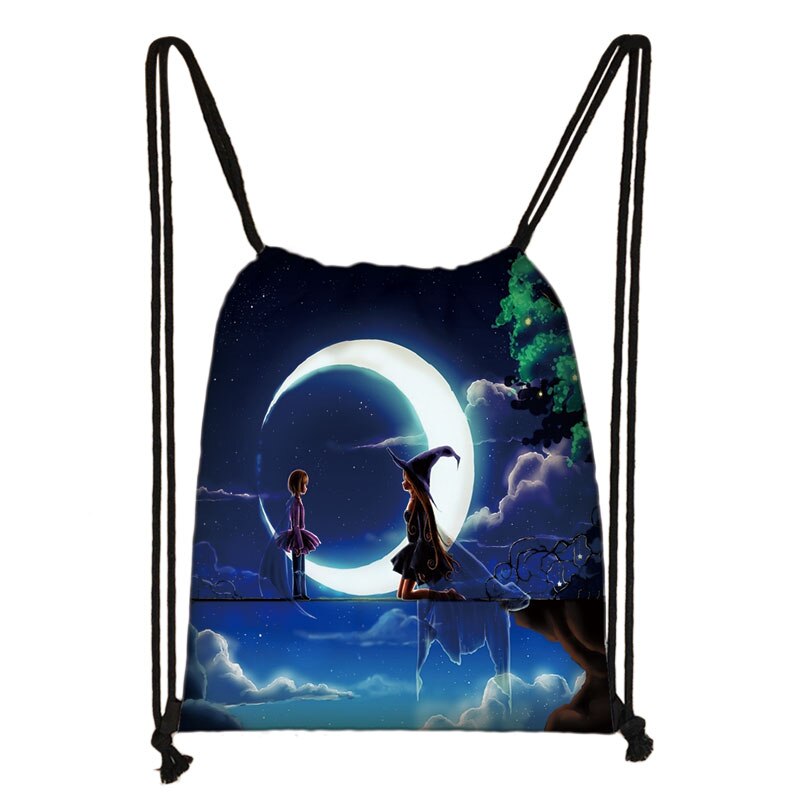 Galaxy / sterrennacht print trekkoordtas dames reistas tienermeisjes canvas softback rugzak dames opbergtas