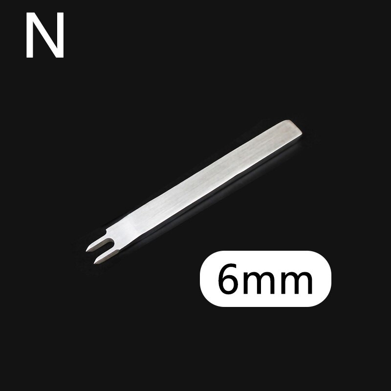 Juego de punzones de agujeros para artesanía de cuero, cincel de perforación de acero inoxidable, encaje de costura, espaciado, herramientas de perforación: 6mm-2 Prong