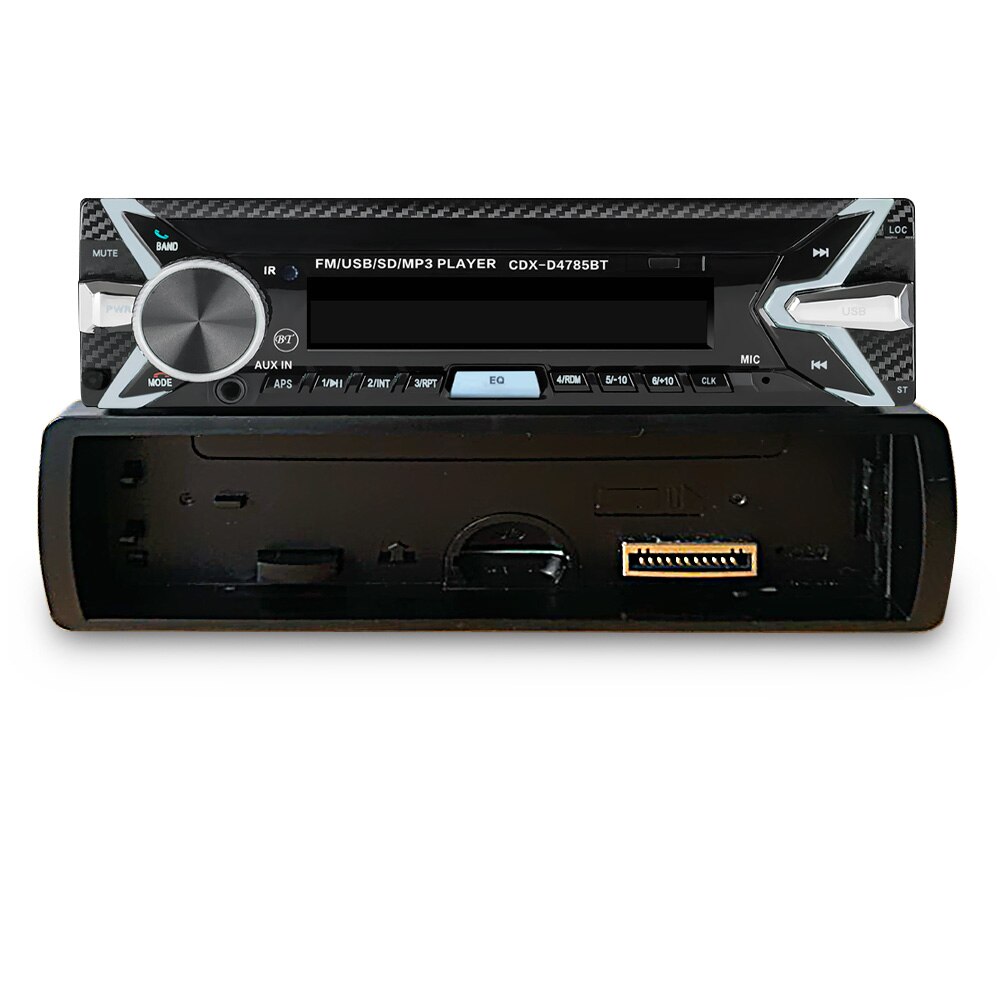 Bluetooth extraíble Panel desmontable Autoradio Bluetooth Radio de coche Auto FM RDS Audio estéreo USB SD reproductor de ISO 7 colores de iluminación