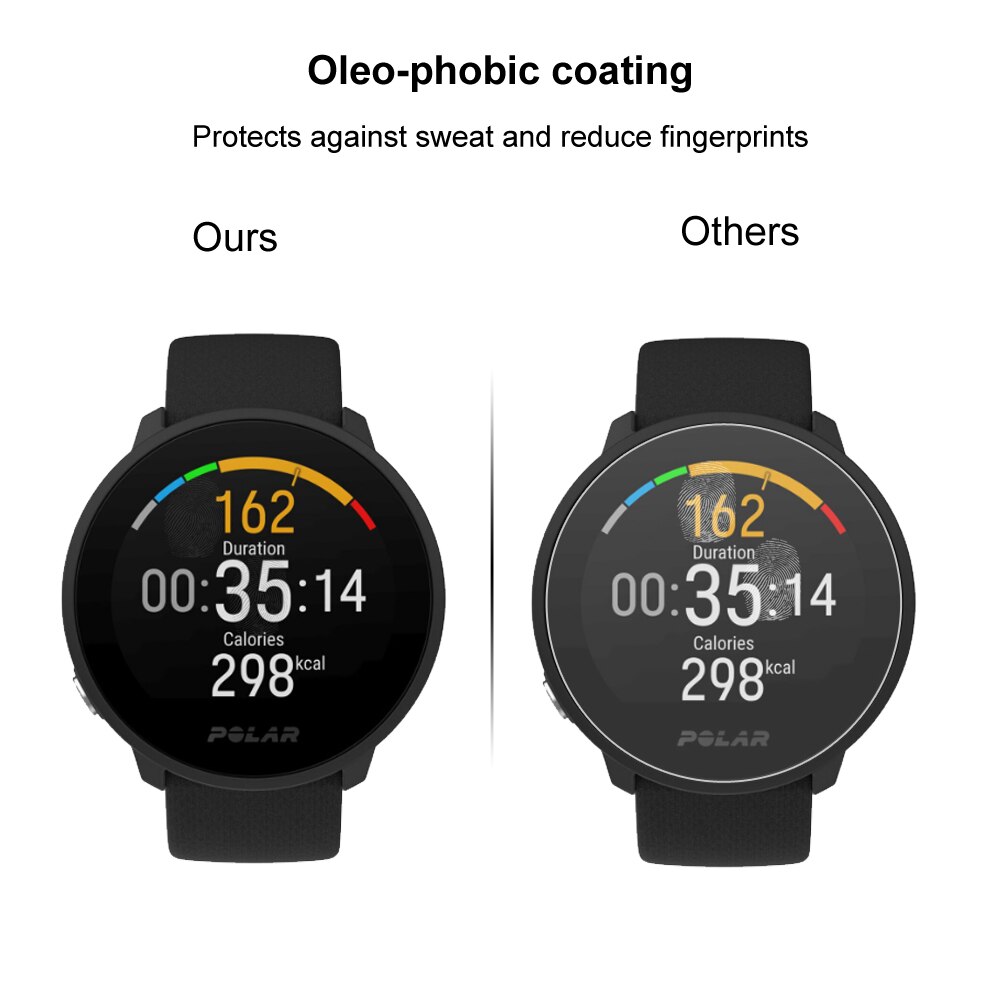 For polar unite smart watch skjermbeskytter 2.5d beskyttende herdet glass beskyttende film eksplosjonssikker