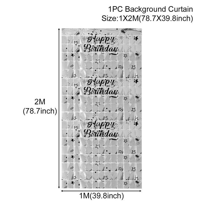 Cortinas de fondo para , decoración de feliz cumpleaños, aniversario de adulto: 5