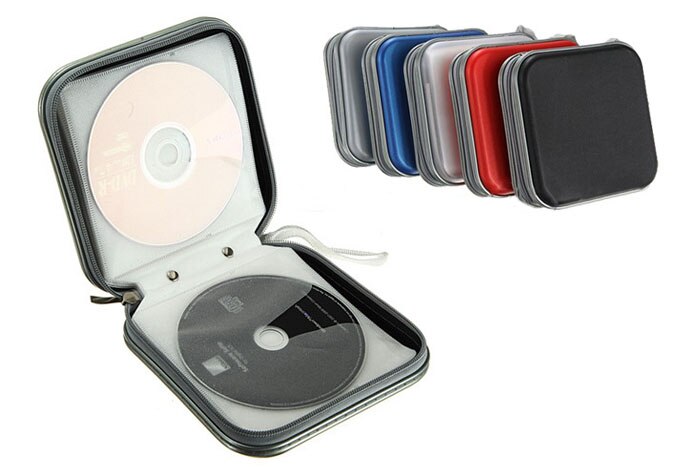 En ausuky bærbar 40- disk kapacitet dvd cd taske til bil medie opbevaring cd taske  -15
