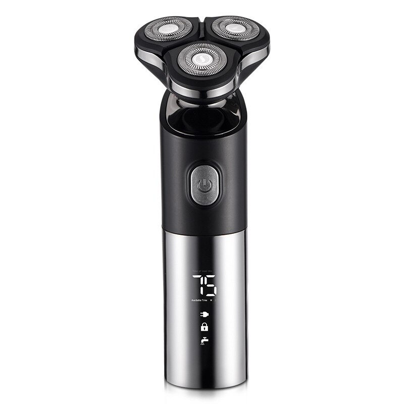 USB akumulator trymer robić brody suchy mokro wodoodporna maszynka robić golenia 3D głowy zmywalny brzytwa wyświetlacz doprowadziło golarka elektryczna dla człowieka: Default Title