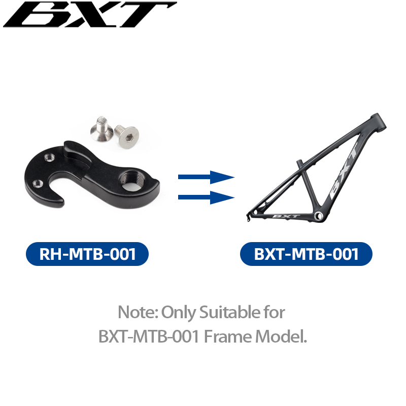 Colgador de cambio trasero de bicicleta, cuadro de bicicleta de carbono BXT, gancho trasero, adecuado para bicicleta de carretera BXT, 1 Uds.